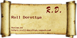 Roll Dorottya névjegykártya